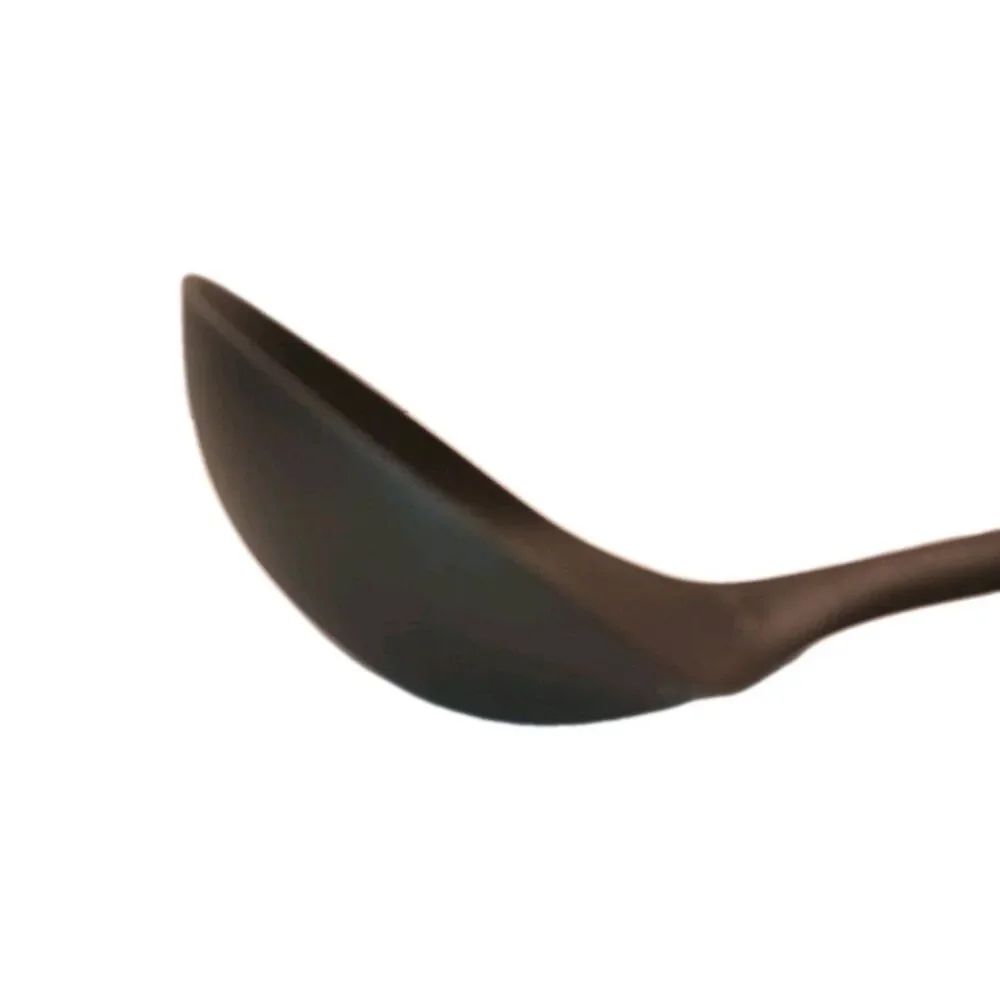 Black Plastic Ladle, Solid Pattern, Cooking Utensil with Handle, Used